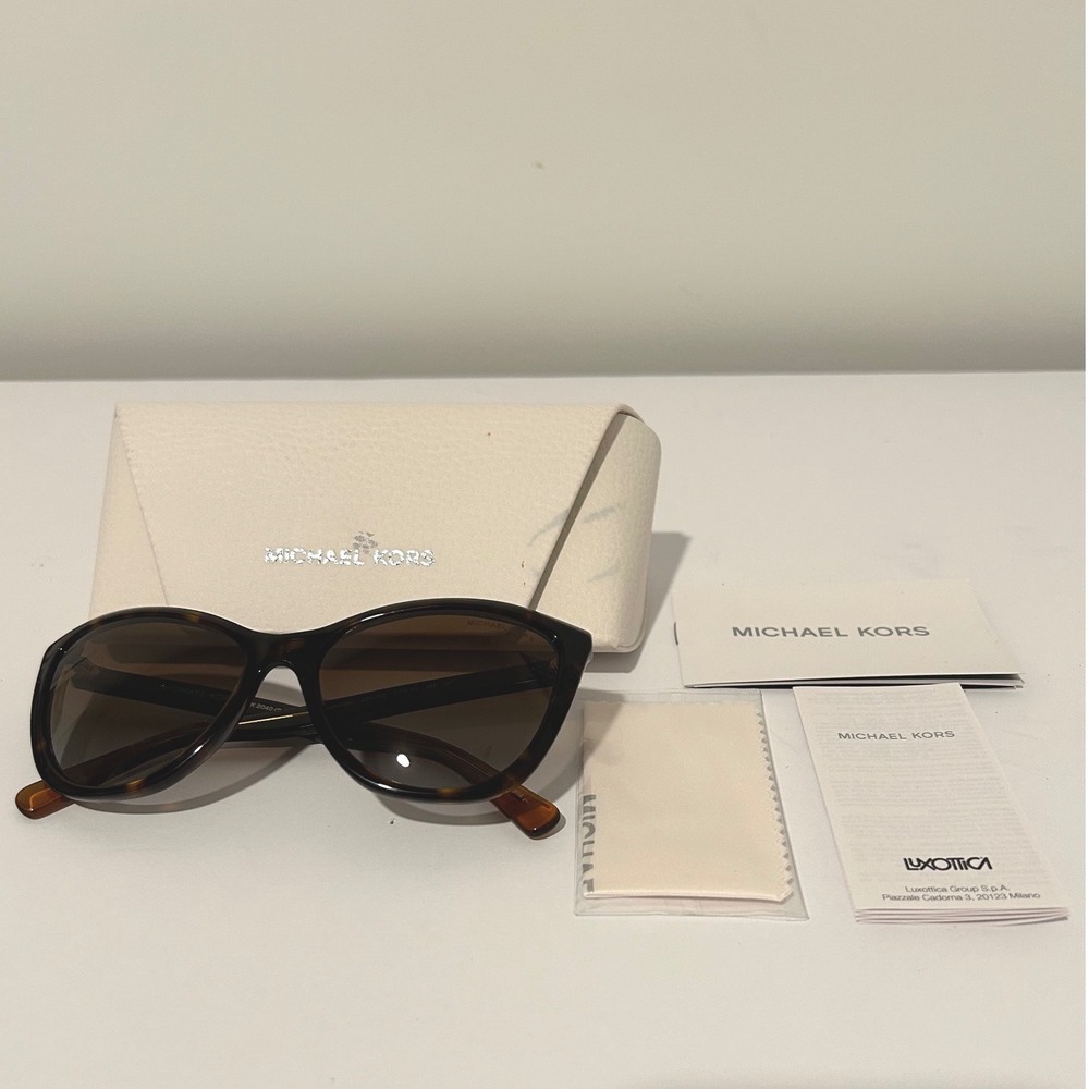 Michael Kors MK2040 Divya Polarized Cat Eye Sunglasses Tortoise NWOT